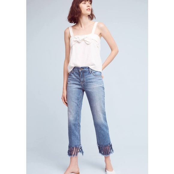 Anthropologie Denim - Anthropologie Hyphen Fringe Boyfriend Jeans